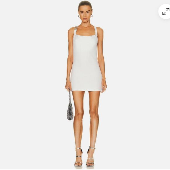 EB Denim Dresses & Skirts - EB Denim Cowl Buckle Dress in White - XL - NWT